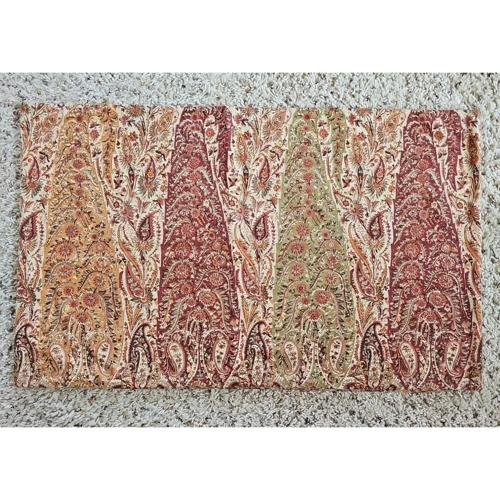 Pottery Barn Linen Cotton Paisley Pillow Covers Lumbar Square Boho Beachy